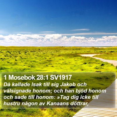 1 Mosebok 28:1 SV1917 Bible Verse Image