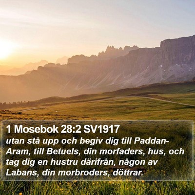 1 Mosebok 28:2 SV1917 Bible Verse Image