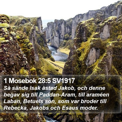 1 Mosebok 28:5 SV1917 Bible Verse Image