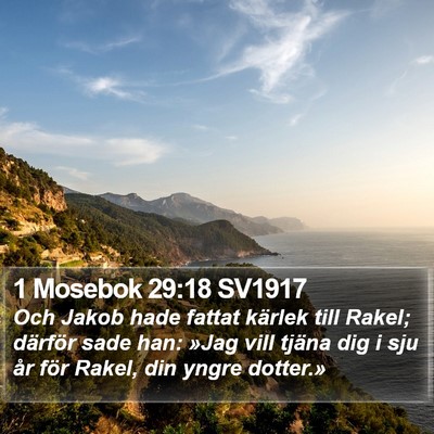 1 Mosebok 29:18 SV1917 Bible Verse Image