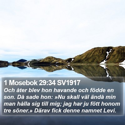1 Mosebok 29:34 SV1917 Bible Verse Image