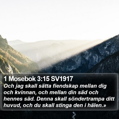 1 Mosebok 3:15 SV1917 Bible Verse Image