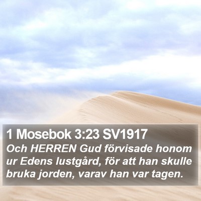 1 Mosebok 3:23 SV1917 Bible Verse Image
