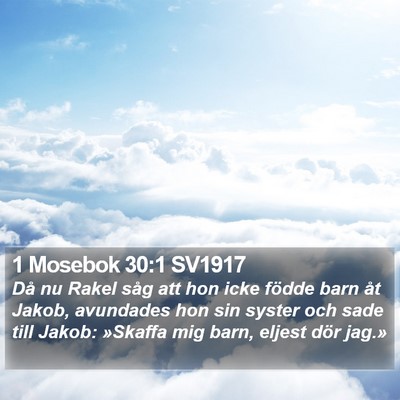 1 Mosebok 30:1 SV1917 Bible Verse Image