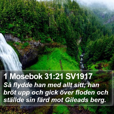 1 Mosebok 31:21 SV1917 Bible Verse Image