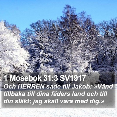 1 Mosebok 31:3 SV1917 Bible Verse Image