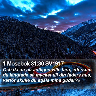 1 Mosebok 31:30 SV1917 Bible Verse Image