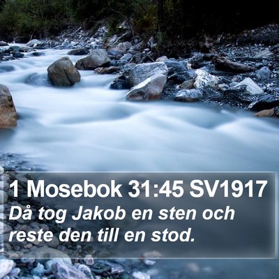 1 Mosebok 31:45 SV1917 Bible Verse Image