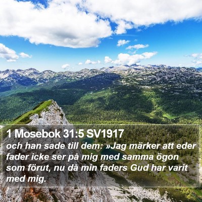 1 Mosebok 31:5 SV1917 Bible Verse Image