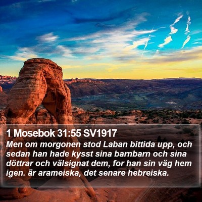 1 Mosebok 31:55 SV1917 Bible Verse Image