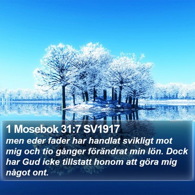 1 Mosebok 31:7 SV1917 Bible Verse Image