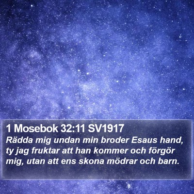 1 Mosebok 32:11 SV1917 Bible Verse Image