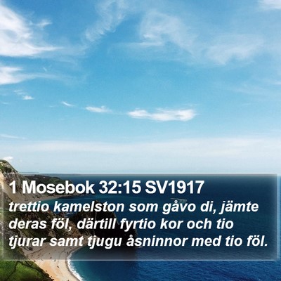 1 Mosebok 32:15 SV1917 Bible Verse Image