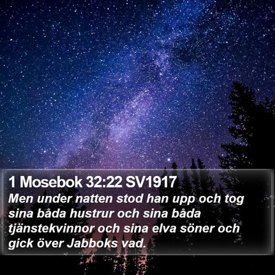 1 Mosebok 32:22 SV1917 Bible Verse Image