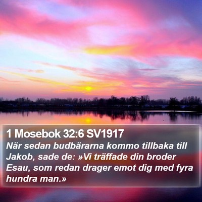 1 Mosebok 32:6 SV1917 Bible Verse Image