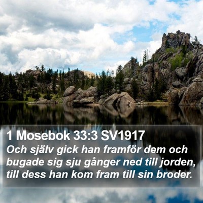 1 Mosebok 33:3 SV1917 Bible Verse Image
