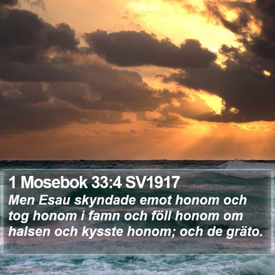 1 Mosebok 33:4 SV1917 Bible Verse Image
