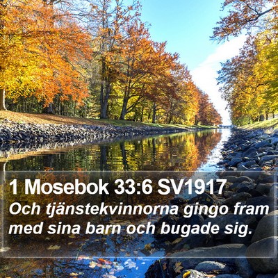 1 Mosebok 33:6 SV1917 Bible Verse Image