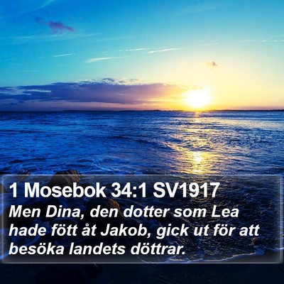 1 Mosebok 34:1 SV1917 Bible Verse Image