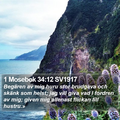 1 Mosebok 34:12 SV1917 Bible Verse Image