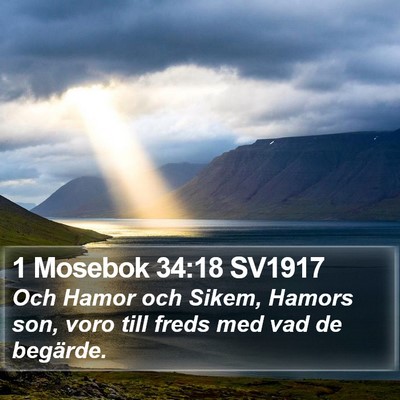 1 Mosebok 34:18 SV1917 Bible Verse Image