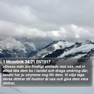 1 Mosebok 34:21 SV1917 Bible Verse Image