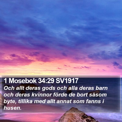1 Mosebok 34:29 SV1917 Bible Verse Image