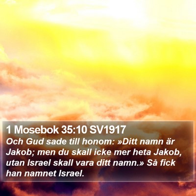 1 Mosebok 35:10 SV1917 Bible Verse Image