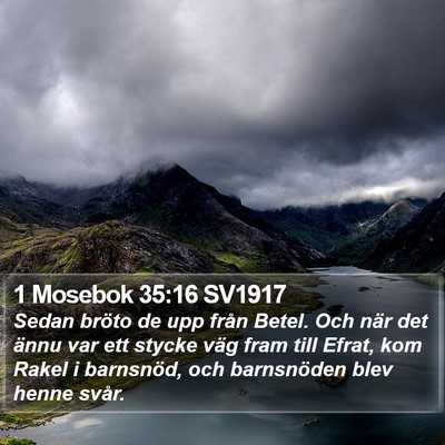 1 Mosebok 35:16 SV1917 Bible Verse Image