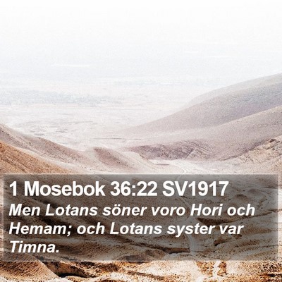 1 Mosebok 36:22 SV1917 Bible Verse Image