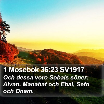 1 Mosebok 36:23 SV1917 Bible Verse Image