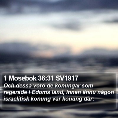 1 Mosebok 36:31 SV1917 Bible Verse Image