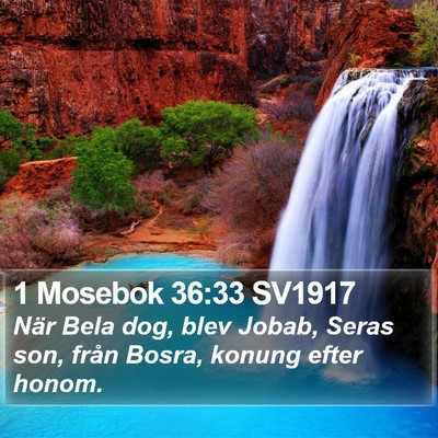 1 Mosebok 36:33 SV1917 Bible Verse Image