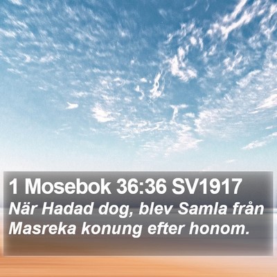 1 Mosebok 36:36 SV1917 Bible Verse Image