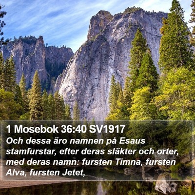 1 Mosebok 36:40 SV1917 Bible Verse Image