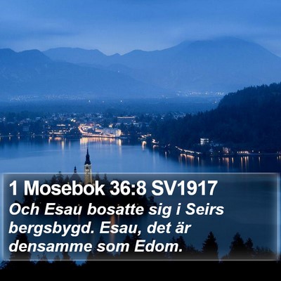 1 Mosebok 36:8 SV1917 Bible Verse Image
