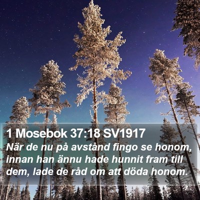 1 Mosebok 37:18 SV1917 Bible Verse Image