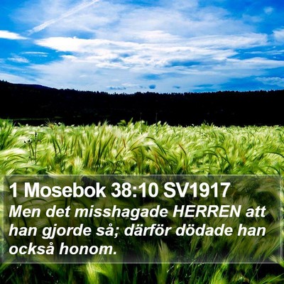1 Mosebok 38:10 SV1917 Bible Verse Image