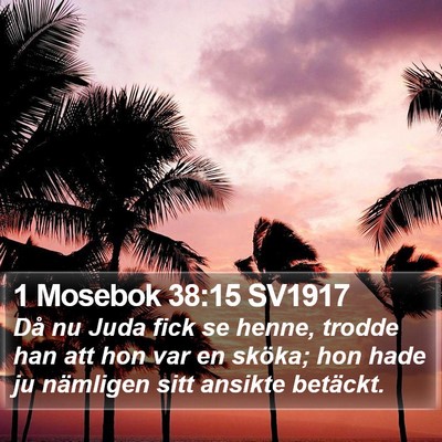 1 Mosebok 38:15 SV1917 Bible Verse Image