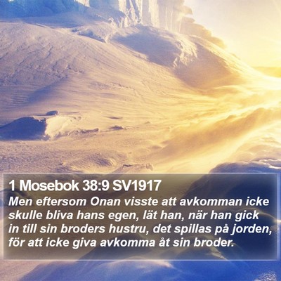 1 Mosebok 38:9 SV1917 Bible Verse Image