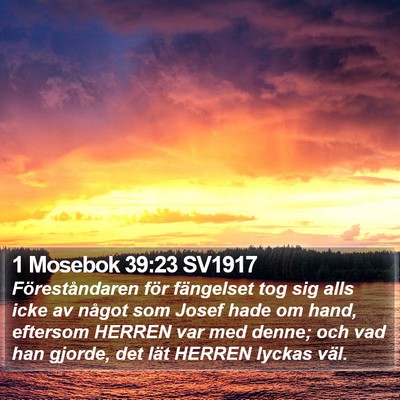 1 Mosebok 39:23 SV1917 Bible Verse Image