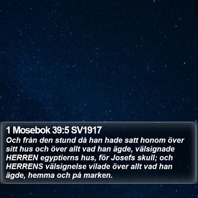 1 Mosebok 39:5 SV1917 Bible Verse Image