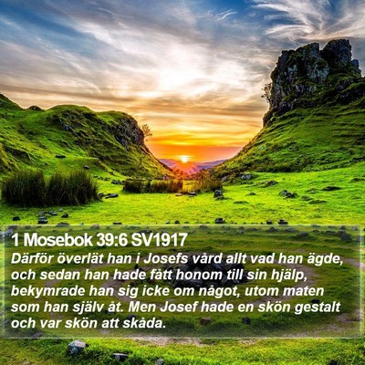 1 Mosebok 39:6 SV1917 Bible Verse Image