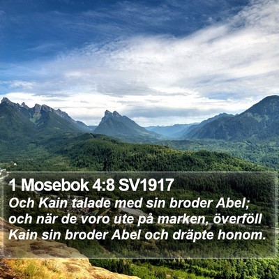 1 Mosebok 4:8 SV1917 Bible Verse Image