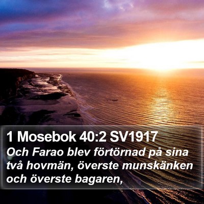 1 Mosebok 40:2 SV1917 Bible Verse Image