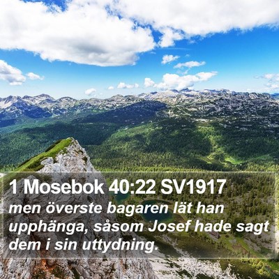 1 Mosebok 40:22 SV1917 Bible Verse Image