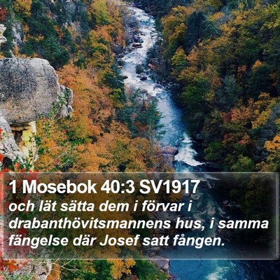 1 Mosebok 40:3 SV1917 Bible Verse Image
