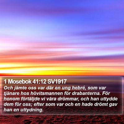 1 Mosebok 41:12 SV1917 Bible Verse Image
