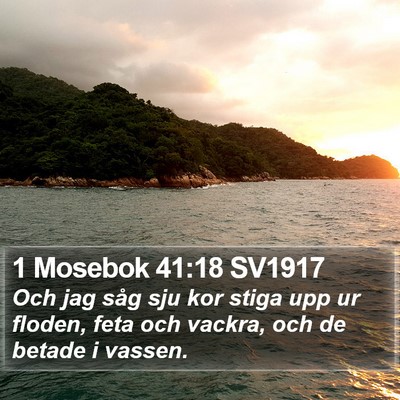 1 Mosebok 41:18 SV1917 Bible Verse Image