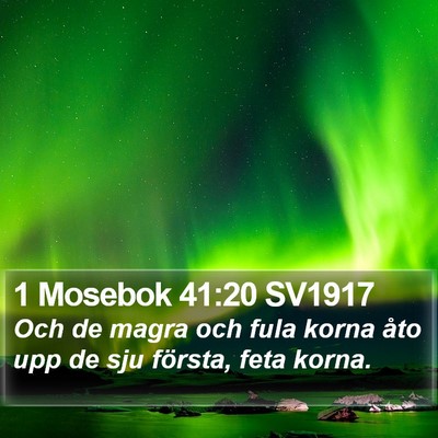 1 Mosebok 41:20 SV1917 Bible Verse Image